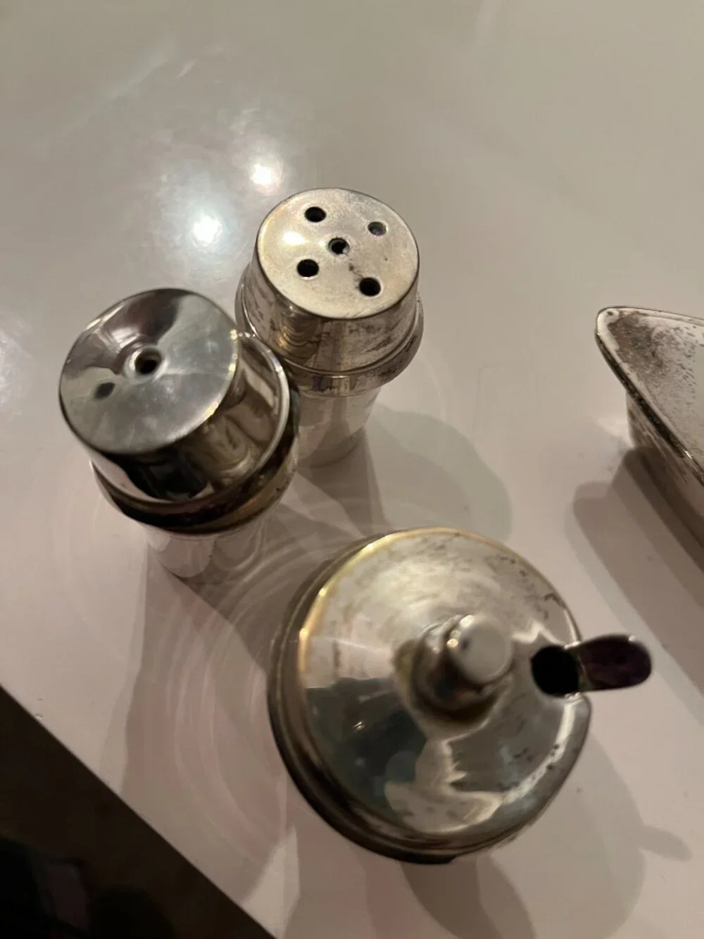 Condiment Holder - Vintage Boat Salt Pepper Shakers Condiment‎ Holder Set